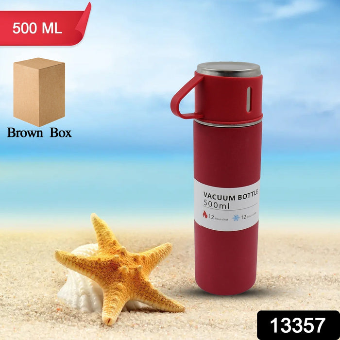 Stainless Steel Vacuum Insulated Water Bottle With Coffee / Tea Mug (500 ML)