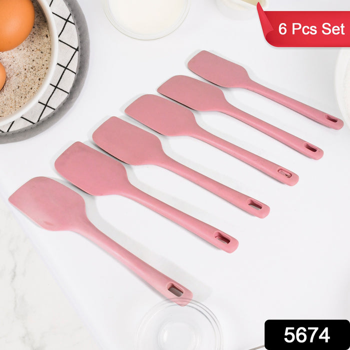 Multipurpose Silicone Spoon, Silicone Basting Spoon Non-Stick Kitchen Utensils Household Gadgets Heat-Resistant Non Stick Spoons Kitchen Cookware Items For Cooking and Baking (6 Pcs Set)