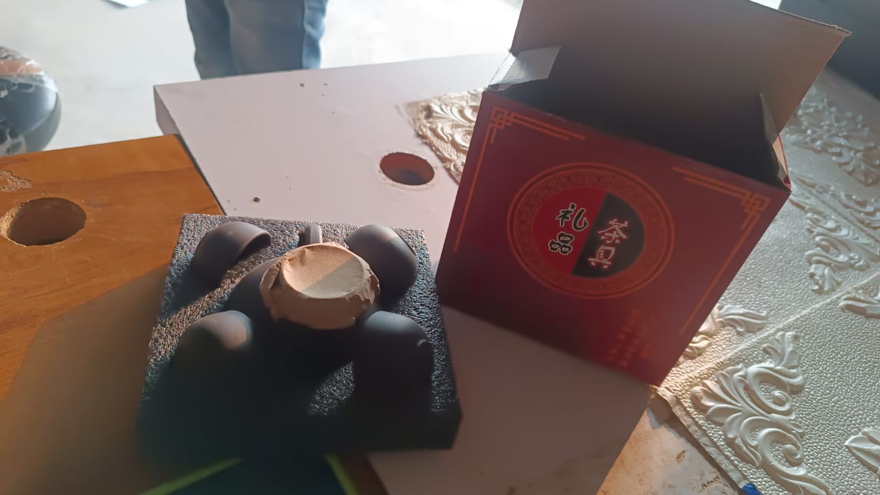 Premium Black Clay / Ceramic Tea Set with Teapot & 4 Cups