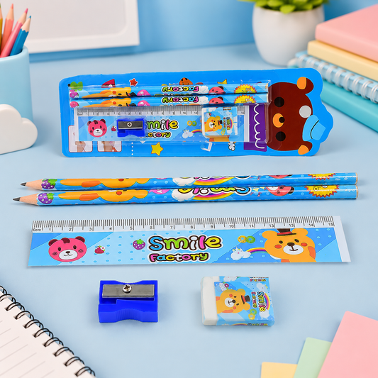Kids Cartoon Pencil Set – Fun Wooden Stationery for School | Writezo
