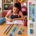 Cartoon Wooden Pencil Set – 5-in-1 Kids Stationery | Writezo
