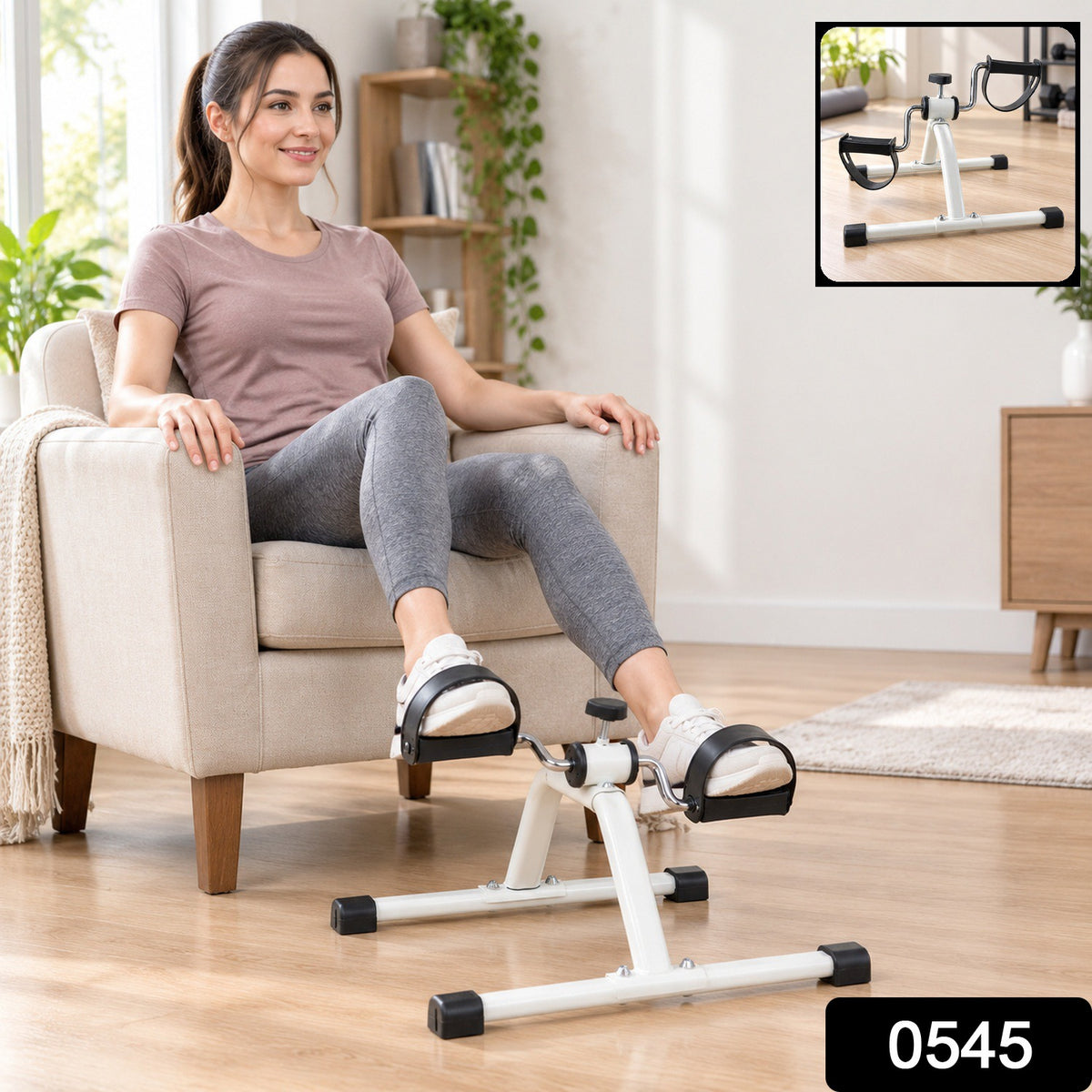 Mini Pedal Exerciser Cycle with Adjustable Resistance for Seated Home Workouts