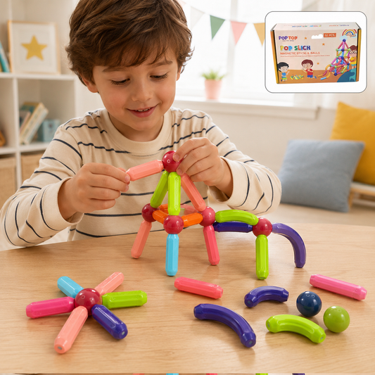 Magnetic Sticks Building Blocks – Creative STEM Toy for Kids