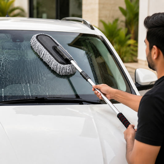 Car Duster – Retractable Handle Microfiber | Velvet Wheels