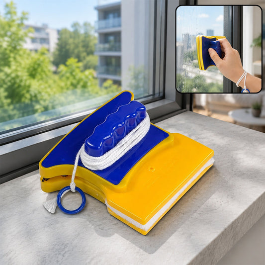 Magnetic Window Cleaner – Double-Sided, Streak-Free Glass | Velvet Wipe