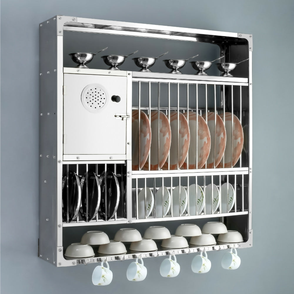 Stainless Steel Wall Mounted Kitchen Rack 7-Tier Space-Saving Organizer
