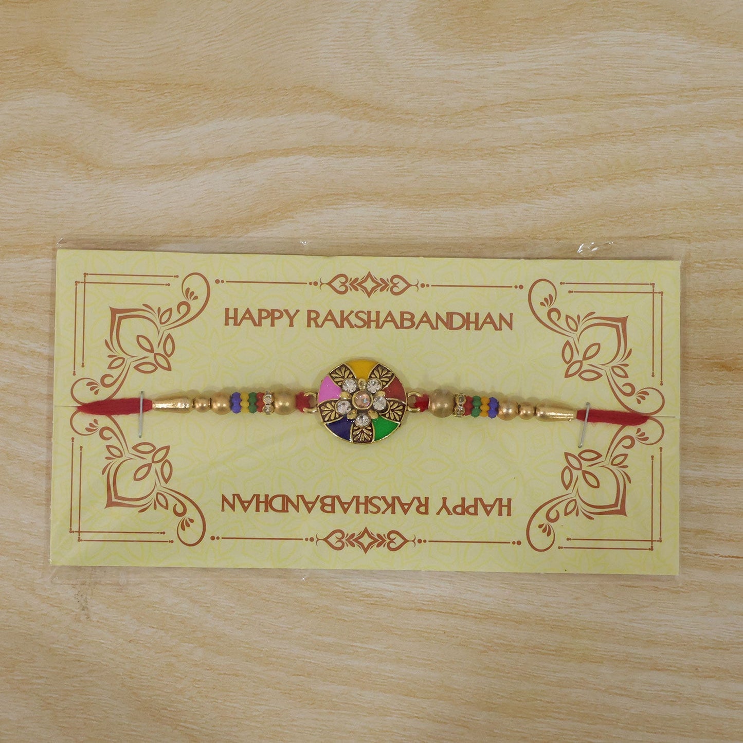 Multicolor Designer Rakhi Floral Embellished Beaded Thread (10pcs)