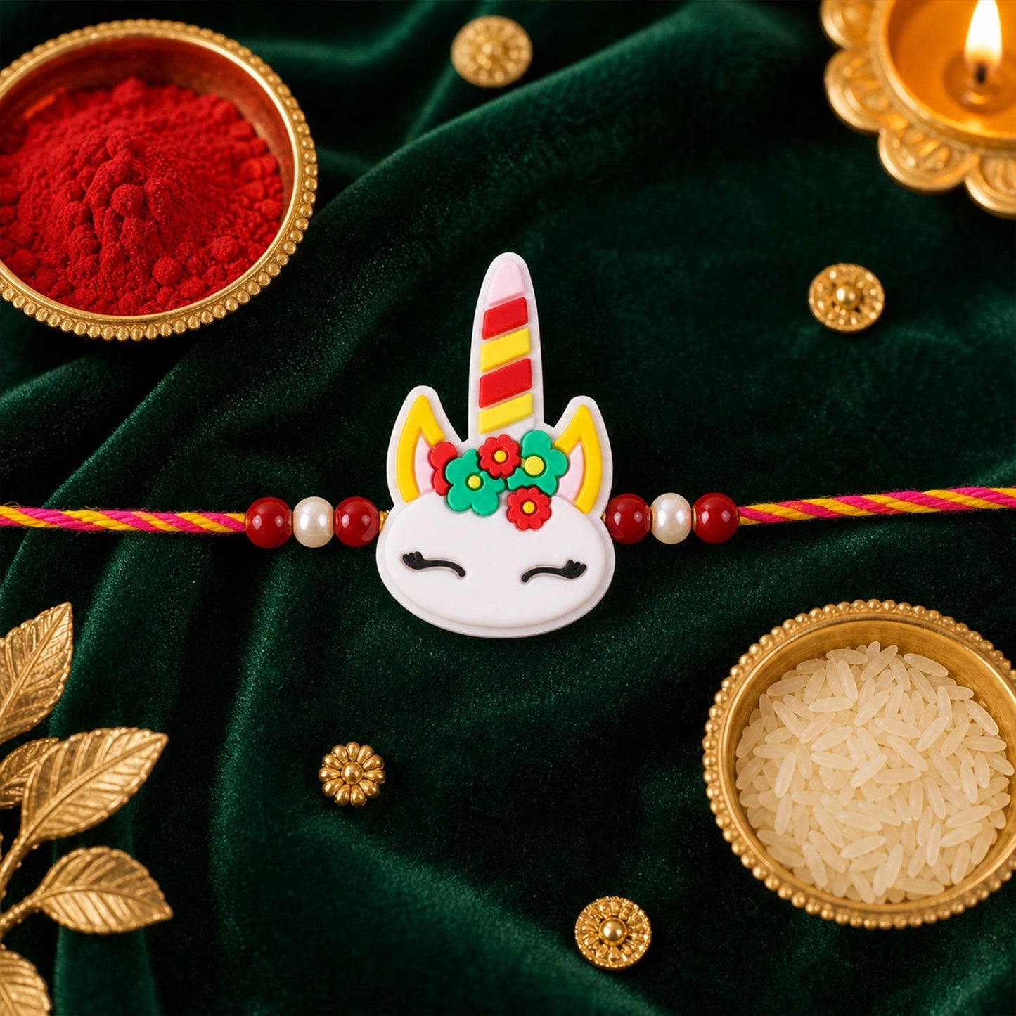 Unicorn Rakhi for Brother Beaded Designer Raksha Bandhan Thread (10pcs)