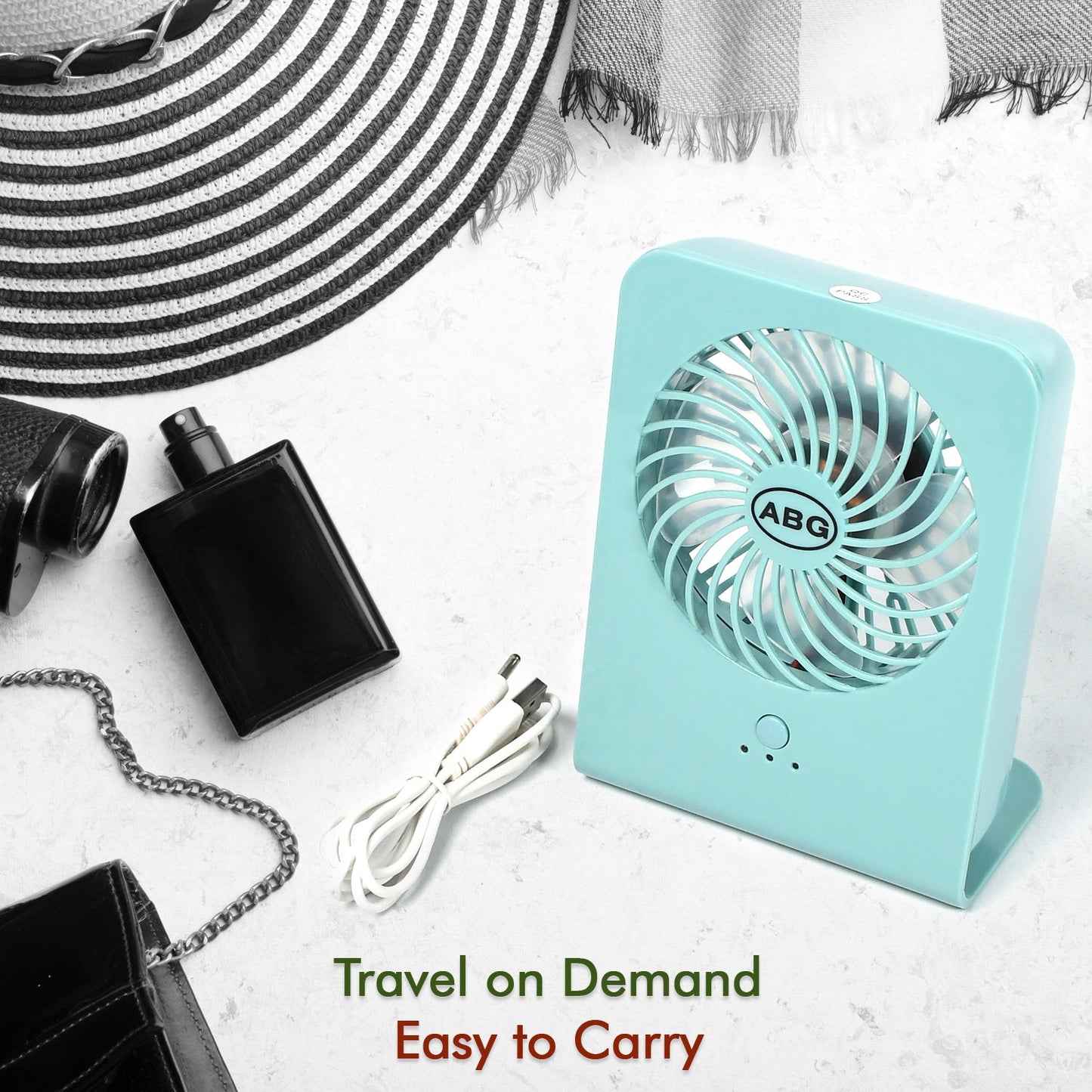 Portable Desk Fan – Big Table Fan with 3-Speed Settings for Office, School & Home (Battery Not Included)