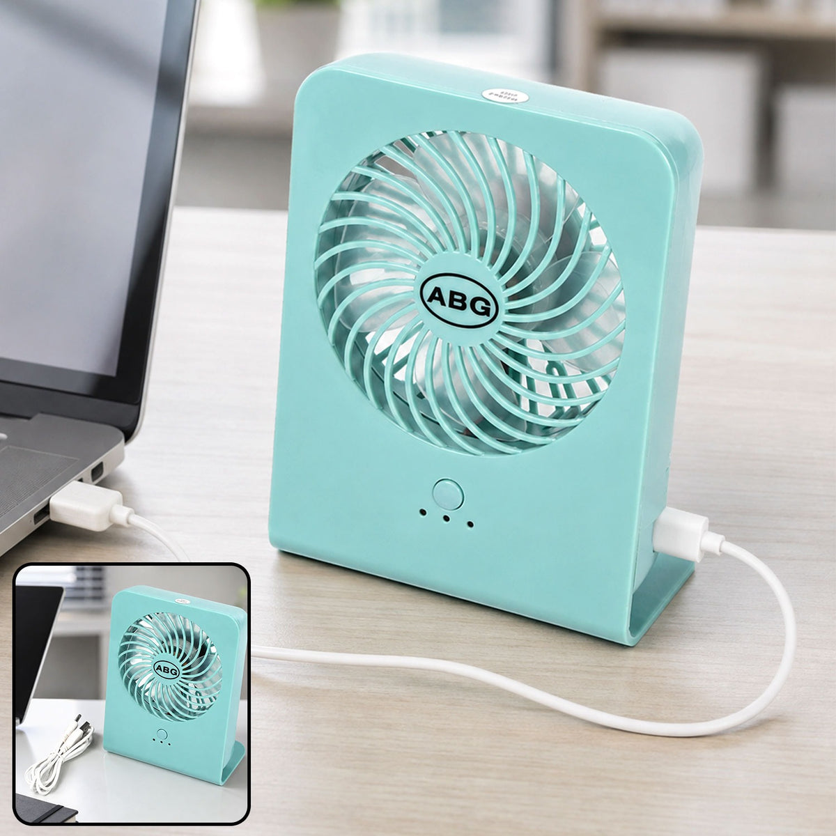 Portable Desk Fan – Quiet 3-Speed USB Power for Home & Office | VoltDesk