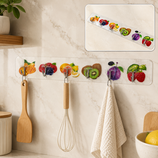 Adhesive Wall Hooks – Strong, Transparent, Multiuse (6 Pcs) | GlimmerHome