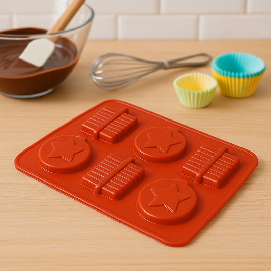 🎁 6 Cavity Silicone Mold Tray: Perfect for Chocolates, Cakes & More!