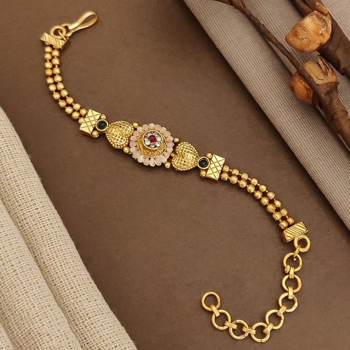 Elegant Gold-Plated Brass Bracelet – Charm