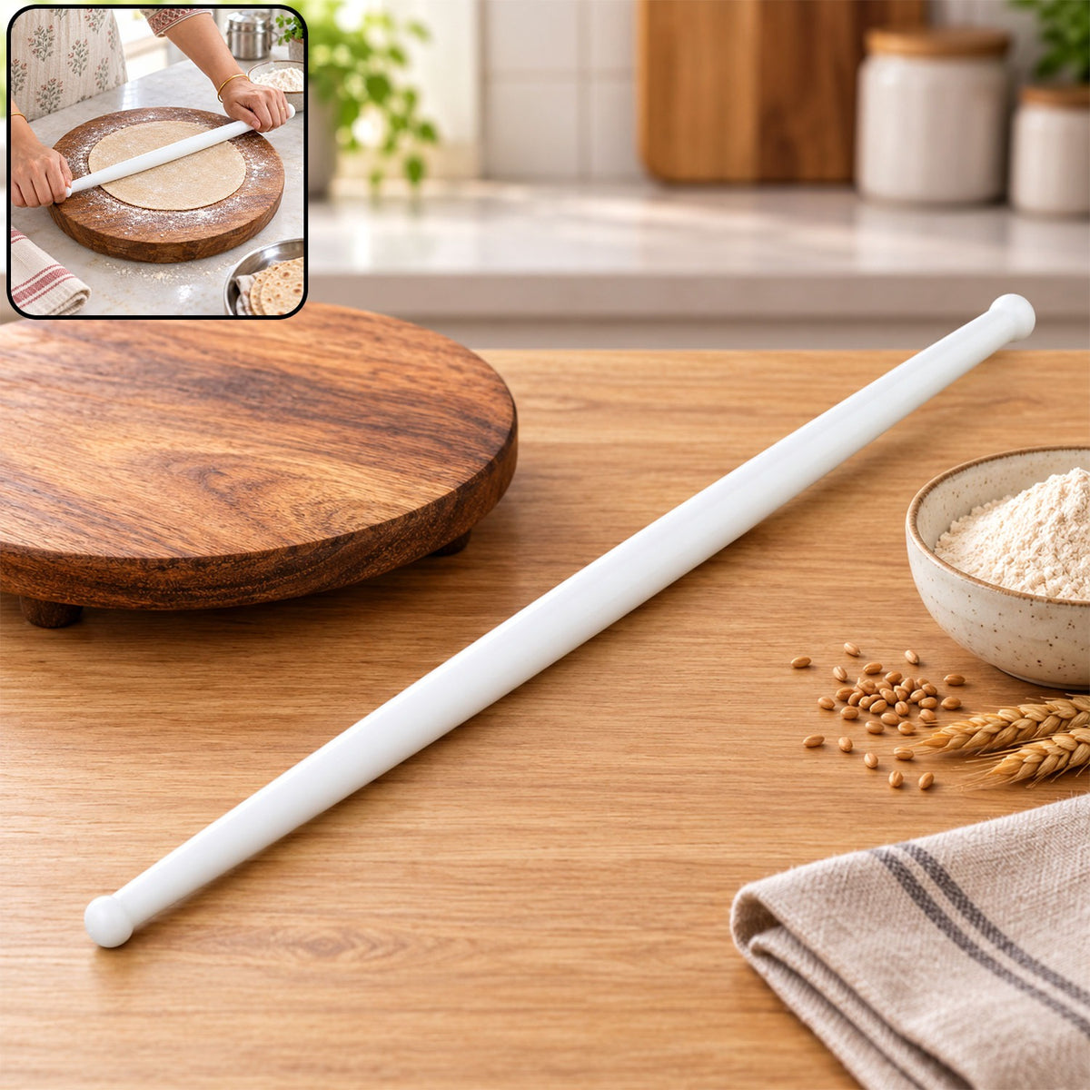 Plastic Rolling Pin – Smooth Chapati Making | ChefArmor