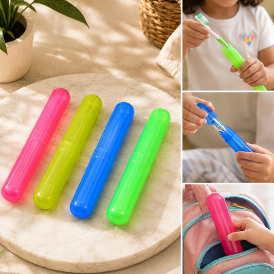 Toothbrush Cover Set (4pc) – Anti-Bacterial Travel Holder | BrushedUp