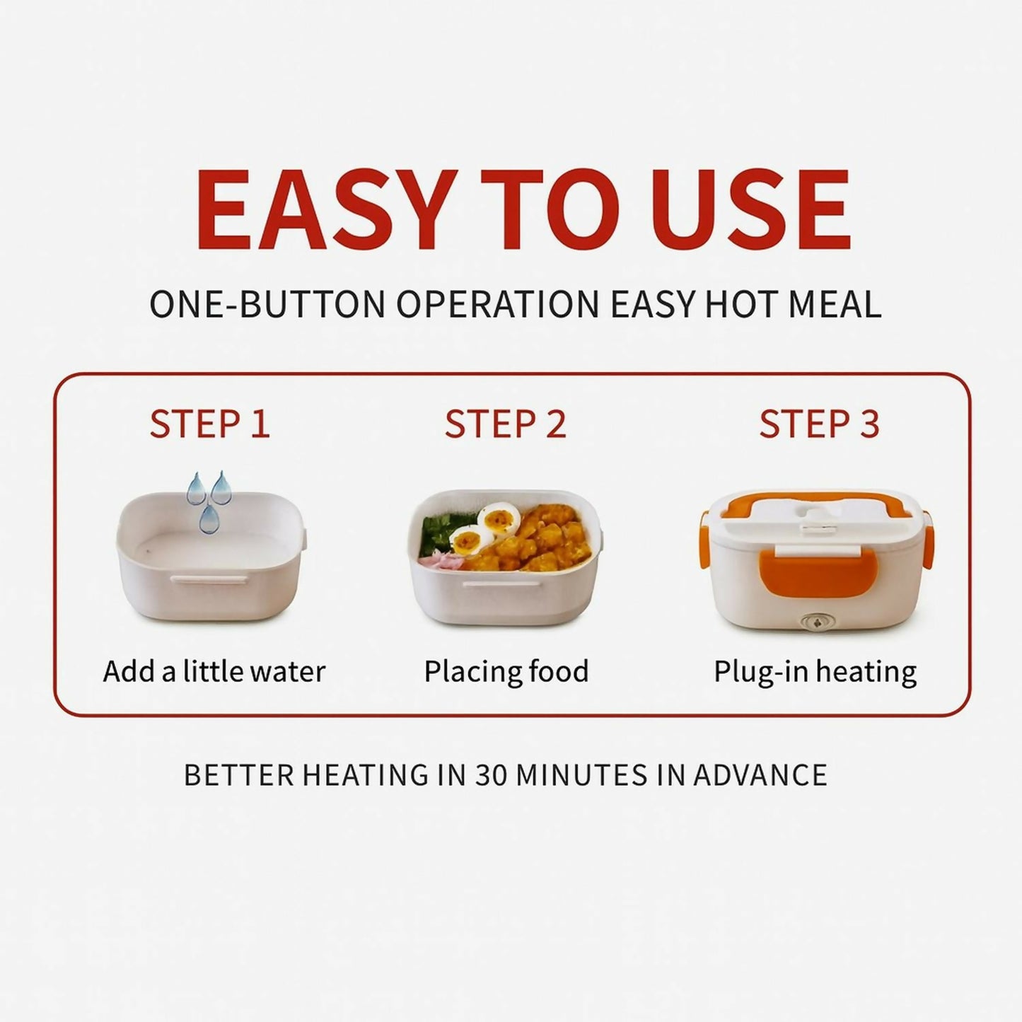 Premium Electric Lunch Box for Office, School & Travel | Portable Food Heater with Detachable Compartments, Leak-Proof Lid & Dual Voltage Car/Home Adapter | Easy to Clean & Durable