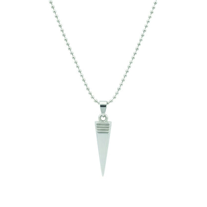 Steel Look Pointed Chain Pendnet