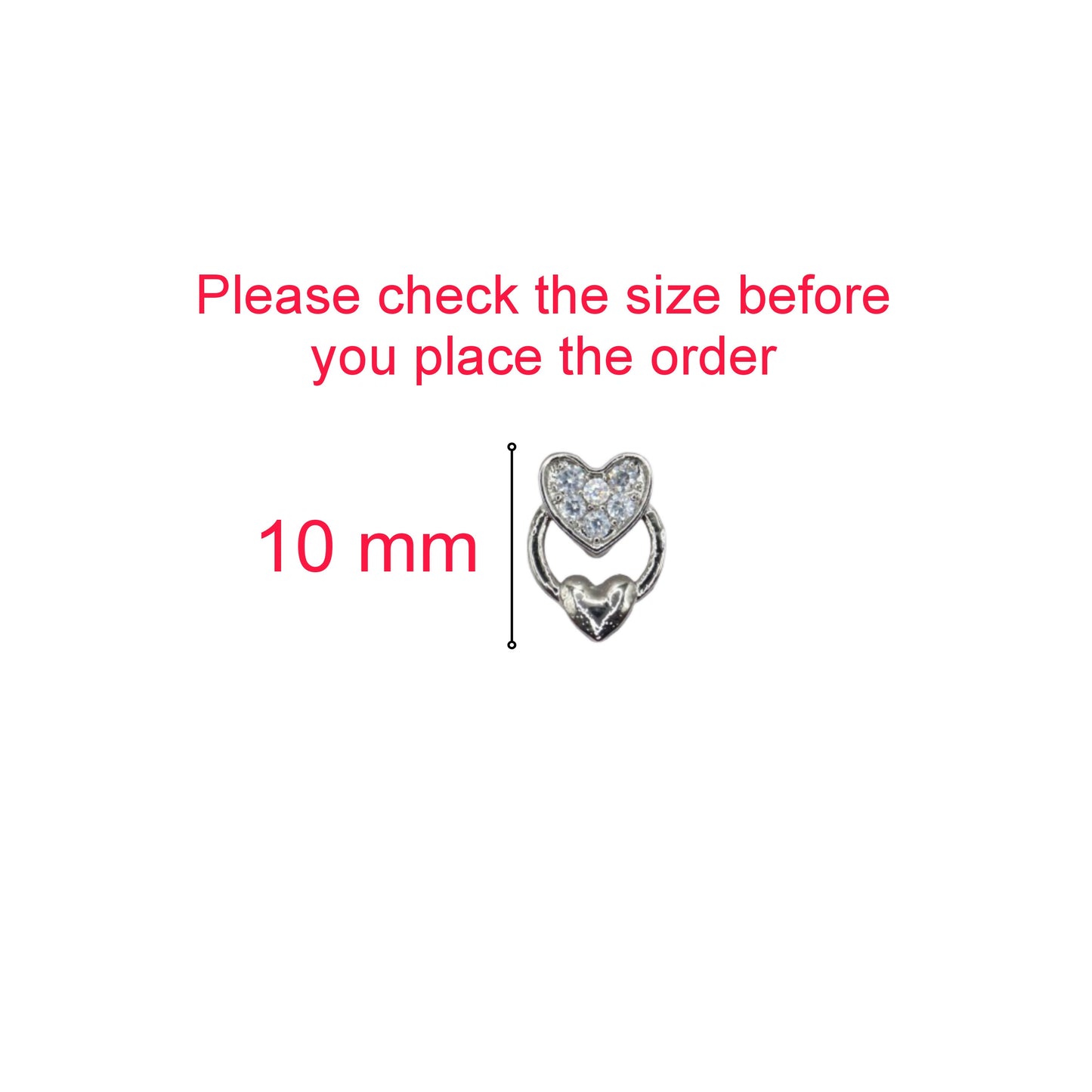 Sterling Silver AD Heart Stud Earrings for women and girls