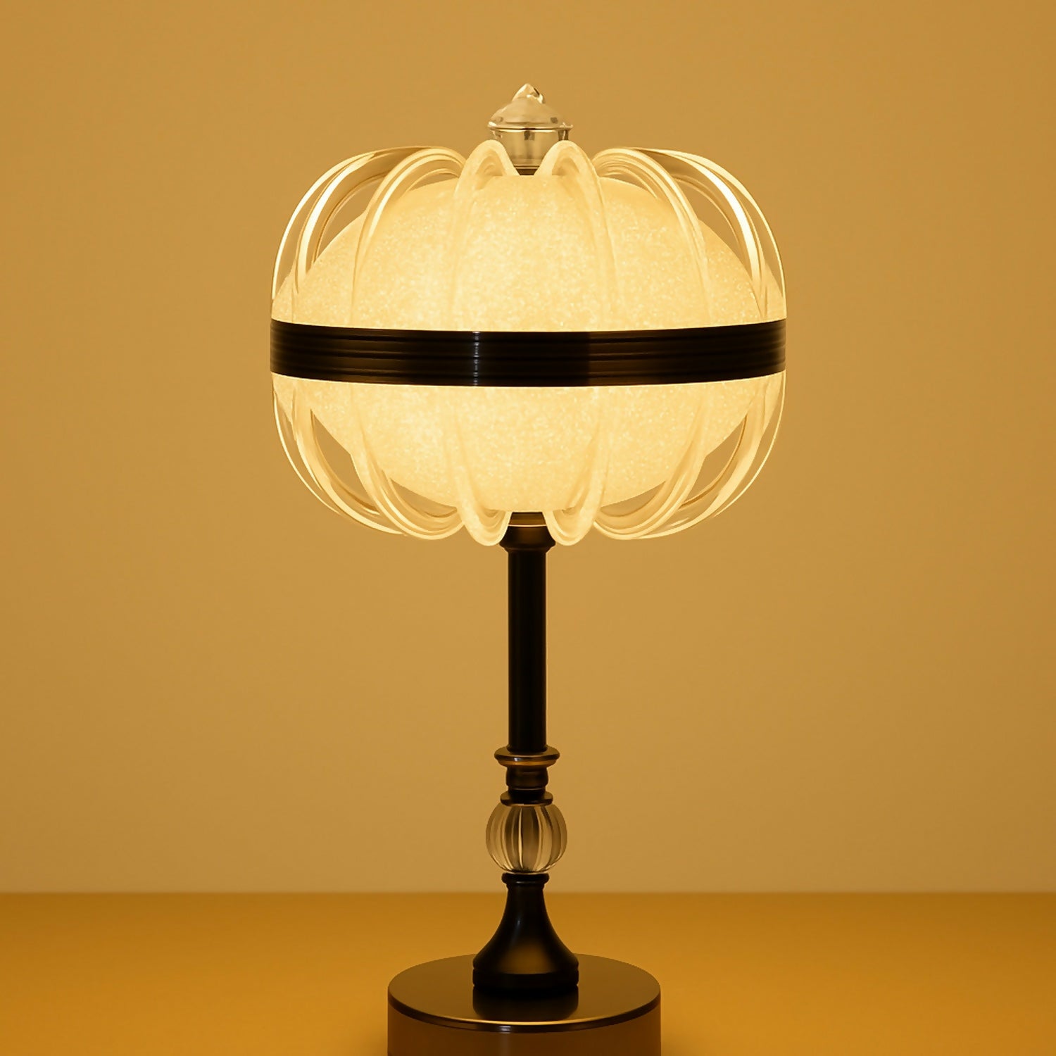 Luxury Bedside Lamp with Metal Stand for Living Room, Bedroom & Office Decoration