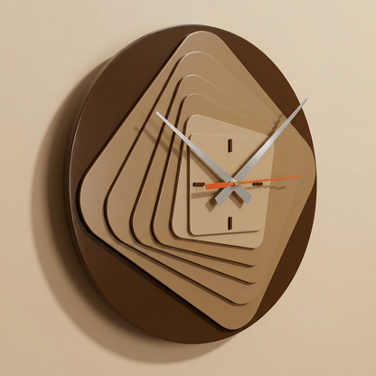 Back view showing hanging mechanism of wall clock
