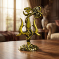 Om Trishul Antique Gold Finish Spiritual Idol Statue for Home Mandir Décor