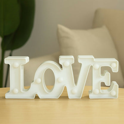 LOVE LED Marquee Letter Light Decorative Night Lamp for Home & Gifts