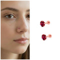 Ruby Nosepin Studs – Rose Gold Plated Elegant Pack of 2