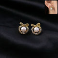 Korean Pearl Stud Earrings – Elegant Bridal or Formal Accessory