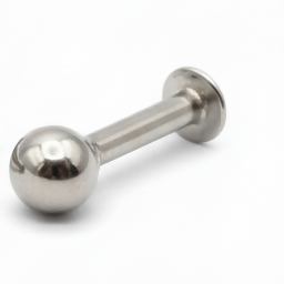 silver plated Back Stud Earring Internal Thread Labret for women and girls