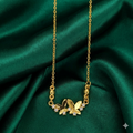 Gold Double Butterfly Necklace – Elegant Crystal Accents for Women
