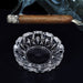 Glass crystal ashtray for cigar or cigarette.