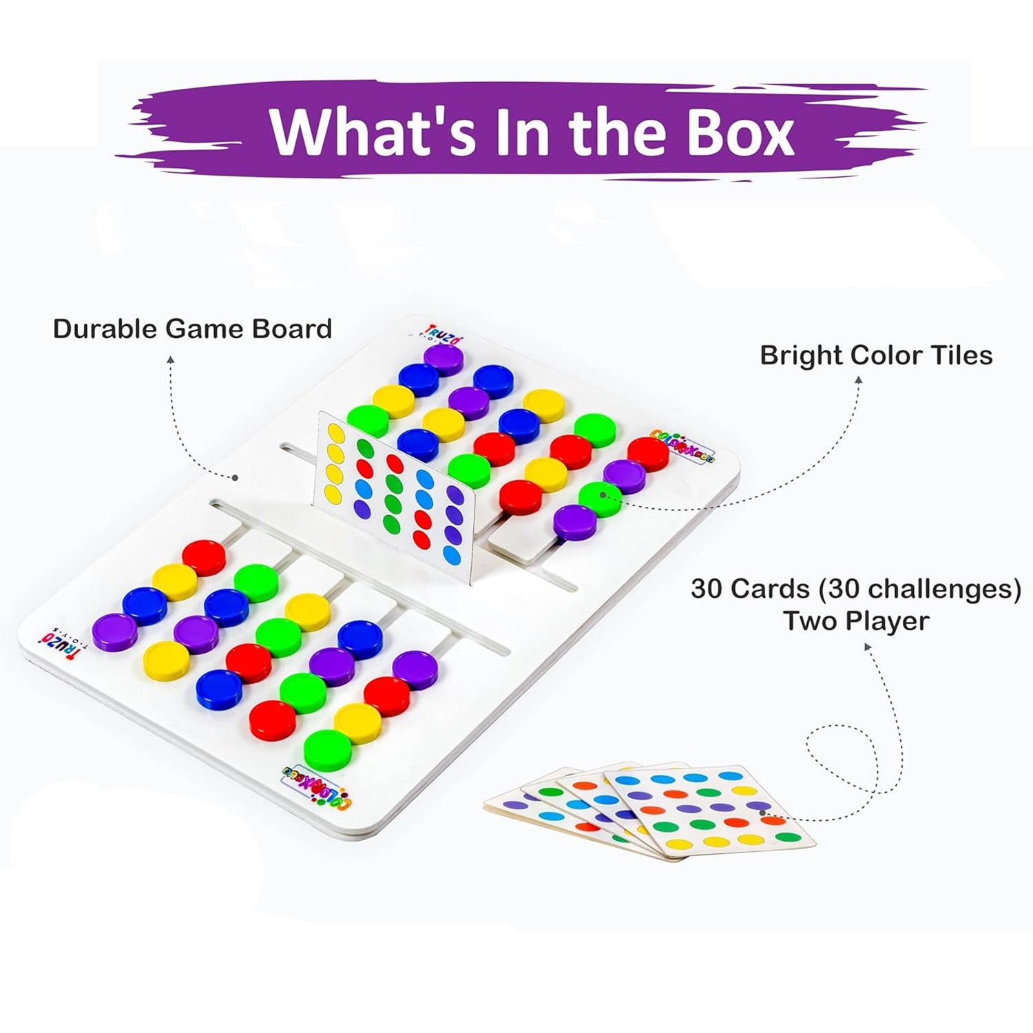 Truzo Color Matching Puzzle Game – Fast-Paced Pattern Recognition Board Game for Kids & Family
