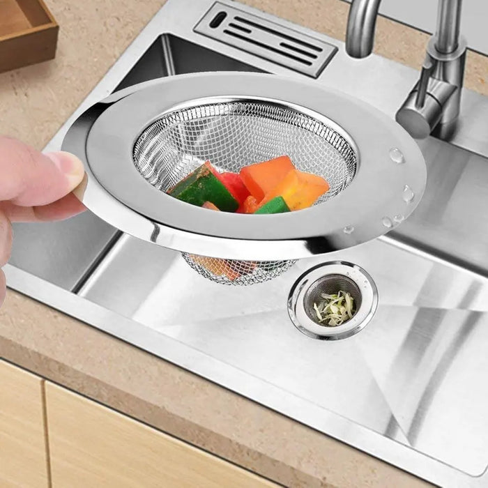 0701 Medium Size Stainless Steel Sink Strainer Kitchen Drain Basin Filter Stopper Drainer