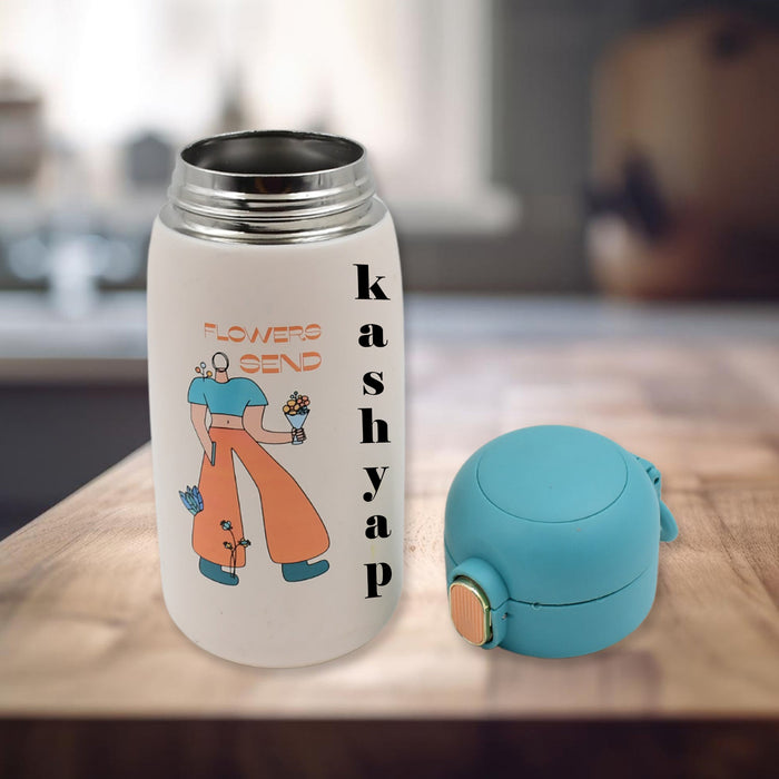 Customize Insulated Stainless Steel Bottle With Rubber Grip (420 ML)