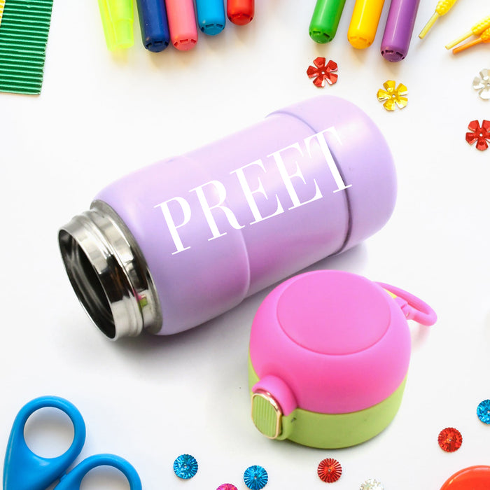 Customize Duck Stainless Steel Water Bottle For Kids Adults Steel Flask Metal Thermos, Spill Proof Cap Closure, BPA Free For School Home Office, Drinkware, 400 ML