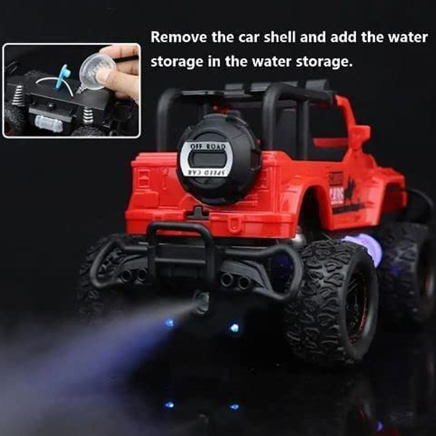 Mist Spray Race Car Toy Off Road Speed Car With Smoke (Water Sprayer Mist With Light) High Strength Climbing Power & Smoke Effect (Color May Vary), Kids