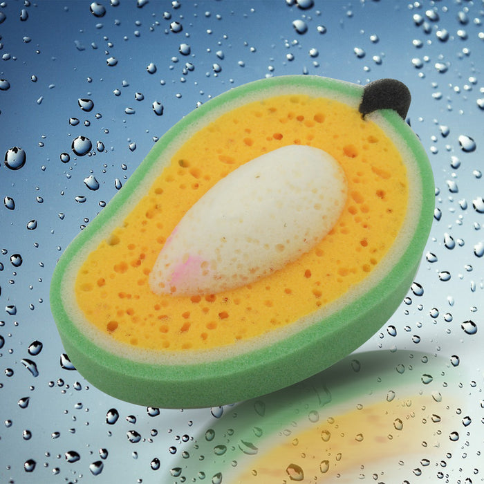 Multipurpose Mango Dish Sponge: Cleans Kitchen & Bath (Soft & Durable, 1 Pc)