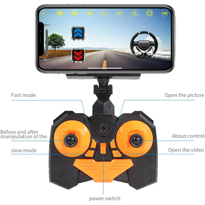 17901 Remote Control Car with Camera Off-Road Remote Control Truck Monster Trucks for Boys 8-12 Birthday Gift For Kids Adults Gift For Boys And Girls HD Camera Rock Crawler Monster Truck Toy