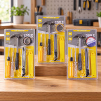 6 in 1 Home Repair Hand Tool Kit with Hammer, Screwdriver & Cutter (1 Set)