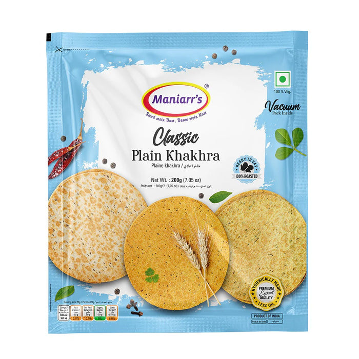 Maniarr's Plain Khakhra Wheat Chips (200Gm)