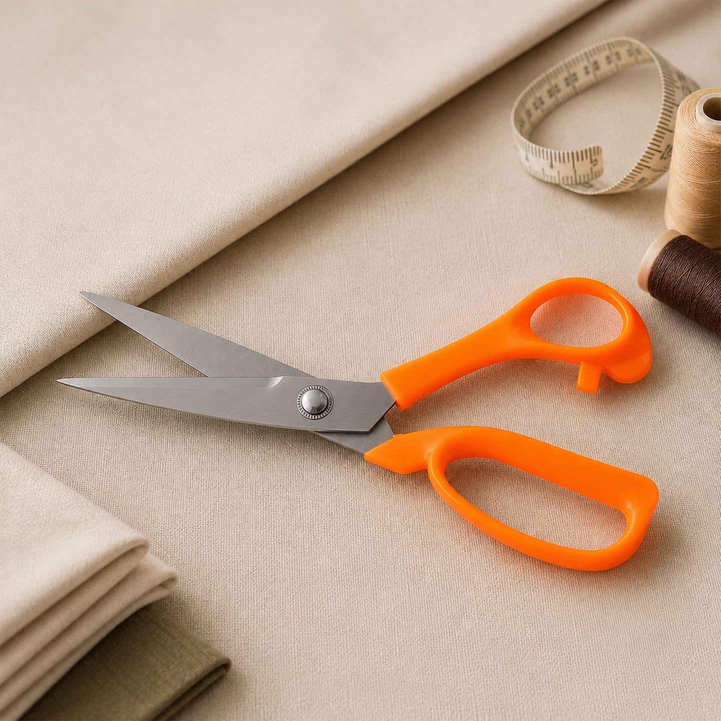 Multipurpose 9 Inch Stainless Steel Tailoring Scissors with Protective Safety Cover