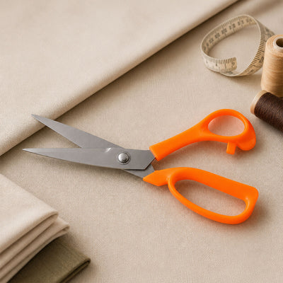 Multipurpose 9 Inch Stainless Steel Tailoring Scissors with Protective Safety Cover