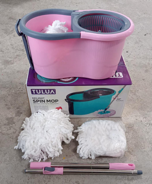 4941 Quick Spin Mop Plastic spin, Bucket Floor Cleaning, Easy Wheels & Big Bucket, Floor Cleaning Mop with Bucket