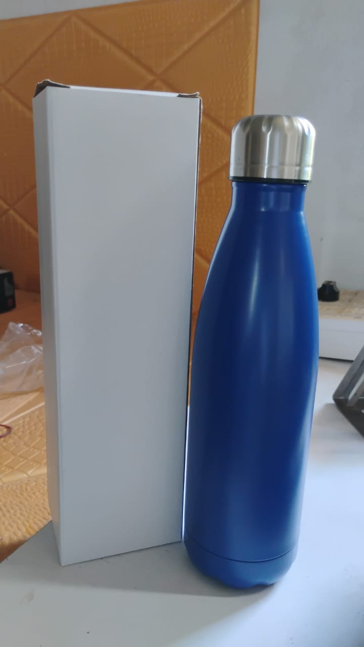 Stainless Steel Single Wall Water Bottle 400ml approx