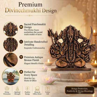 Brass Panchmukhi Hanuman Idol-05