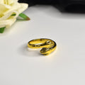 Gold Plated Stainless Steel Adjustable Hug Ring – Elegant Fit