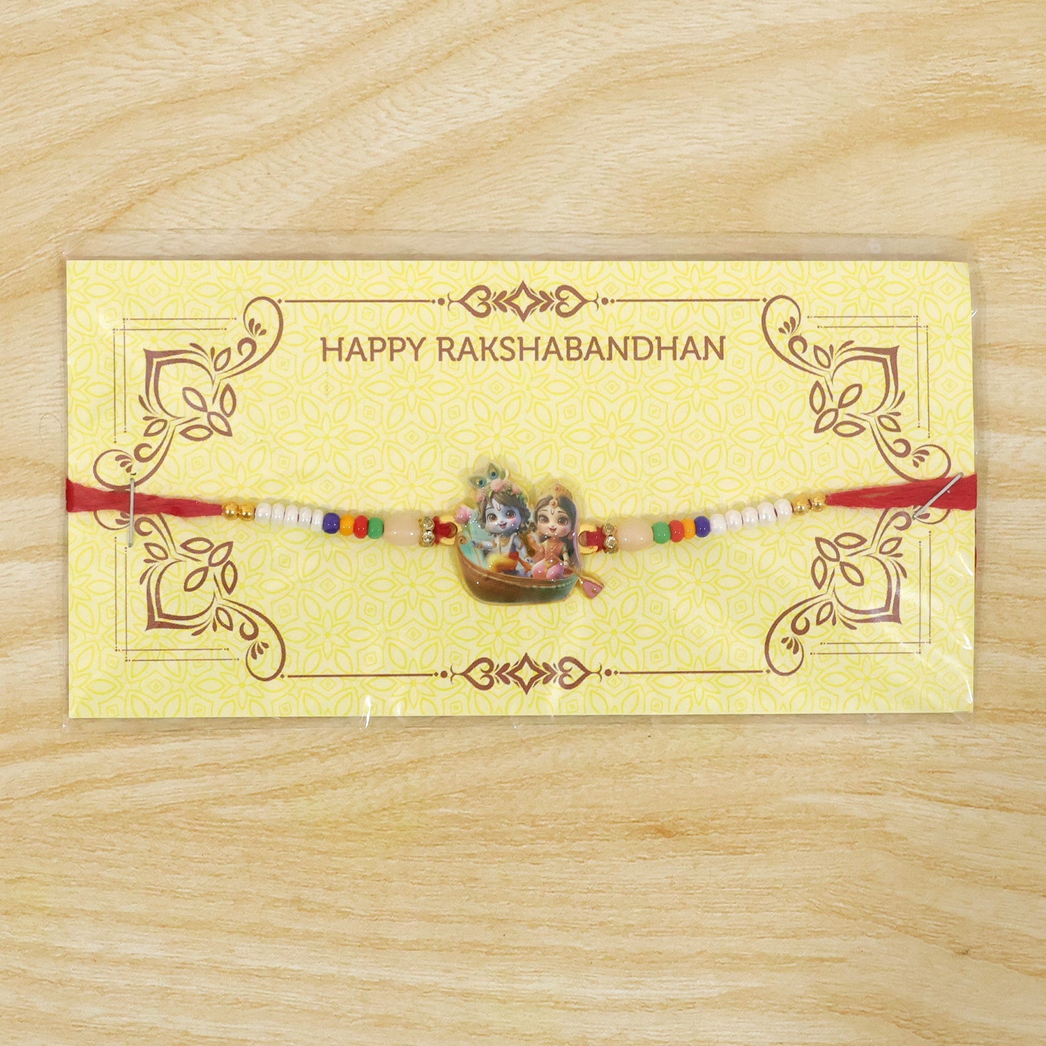 Lord Krishna Radha Rakhi Devotional Gift for Brother (10pcs)