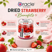 Oracle Dried Strawberries, Sweet Chewy Antioxidant-Rich Healthy Berry Snack 180g