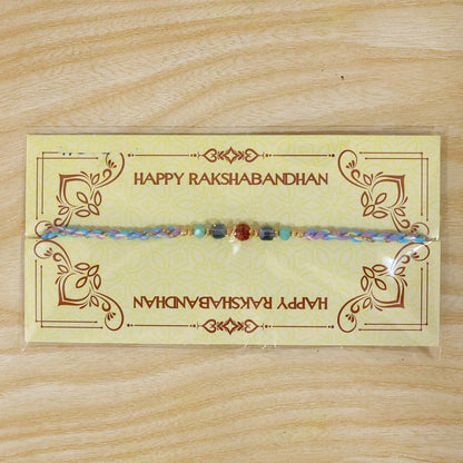 Beautiful Sparkle Designer Rakhi with Stone Work, Sleek Thread and Premium Look