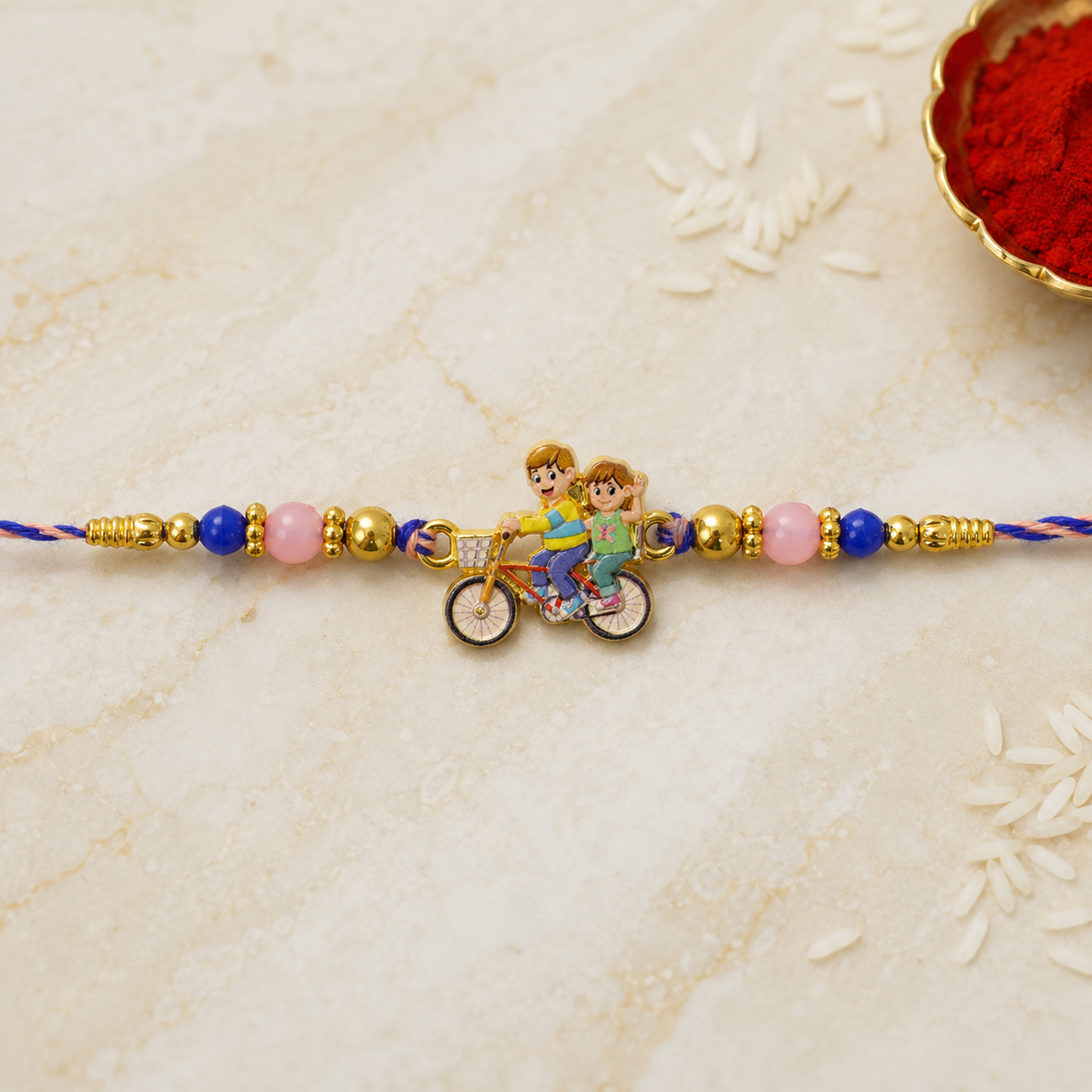 Bicycle Kids Rakhi for Brother Festive Designer Thread (5pcs)